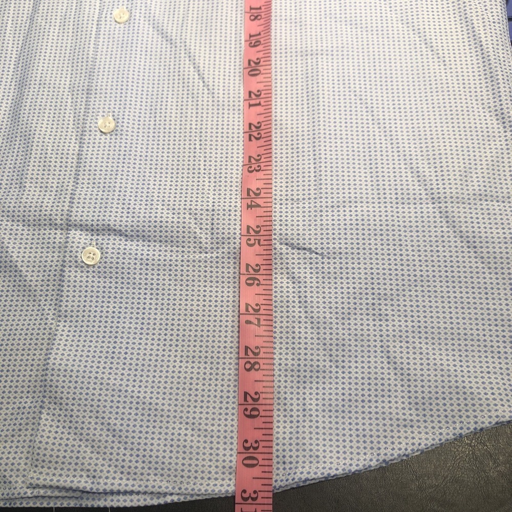 DUCHAMP LONDON Men's Blue Tiny Diamond Pattern Button Down Shirt 16.5/L 42 NWT - Picture 13 of 14